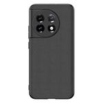 For OnePlus 11 Ultra-thin Lambskin Leather Phone Case(Black)