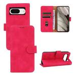 For Google Pixel 8 Skin Feel Magnetic Flip Leather Phone Case(Rose Red)
