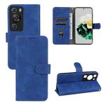 For Huawei P60 / P60 Pro Skin Feel Magnetic Flip Leather Phone Case(Blue)