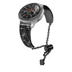 For Garmin Venu / Venu 2 Plus / Venu Sq / Sq2 20mm Diamond Chain Mental Watch Band(Black)