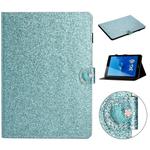 For Huawei MediaPad T3 7.0 Glitter Powder Love Buckle Horizontal Flip Leather Case with Holder & Card Slots(Blue)