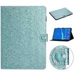 For Lenovo Tab M10 Plus X606F Glitter Powder Love Buckle Horizontal Flip Leather Case with Holder & Card Slots(Blue)