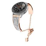 For Garmin Venu 2 / Forerunner 265 / 255 22mm Diamond Chain Mental Watch Band(Rose Gold)