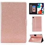 For Huawei MatePad 10.4 2022 Glitter Powder Leather Tablet Case(Rose Gold)