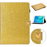 For Samsung Galaxy Tab A 8.0 T350 Love Buckle Glitter Horizontal Flip Leather Case with Holder & Card Slots(Gold)