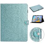 For Samsung Galaxy Tab A 10.5 T590 Love Buckle Glitter Horizontal Flip Leather Case with Holder & Card Slots(Blue)