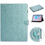 For Samsung Galaxy Tab S6 T860 Love Buckle Glitter Horizontal Flip Leather Case with Holder & Card Slots(Blue)