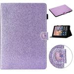 For Amazon Kindle 4/3/2/1  Love Buckle Glitter Horizontal Flip Leather Case with Holder & Card Slots(Purple)