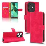 For TECNO Spark 10C Skin Feel Magnetic Flip Leather Phone Case(Rose Red)