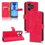 For TECNO Spark 10 Pro Skin Feel Magnetic Flip Leather Phone Case(Rose Red)