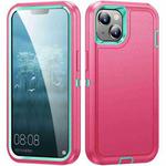For iPhone 14 / 13 Life Waterproof Rugged Phone Case(Pink + Blue)