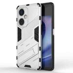 For OnePlus Nord CE 3 Punk Armor 2 in 1 PC + TPU Phone Case with Holder(White)