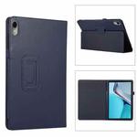 For Huawei MatePad 11 2023 Litchi Texture Leather Tablet Case with Holder(Dark Blue)
