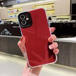 For iPhone 11 Pro Fine Hole Series TPU + Acrylic Anti-fall Mirror Phone Protective Case(Wine Red)