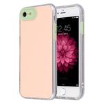 For iPhone SE 2022 / SE 2020 / 8 / 7 Fine Hole Series TPU + Acrylic Anti-fall Mirror Phone Protective Case(Pink Green)