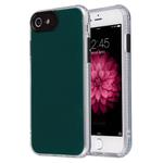 For iPhone SE 2022 / SE 2020 / 8 / 7 Fine Hole Series TPU + Acrylic Anti-fall Mirror Phone Protective Case(Dark Green)