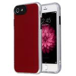 For iPhone SE 2022 / SE 2020 / 8 / 7 Fine Hole Series TPU + Acrylic Anti-fall Mirror Phone Protective Case(Wine Red)