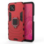 For OPPO A92s PC + TPU Shockproof Protective Case with Magnetic Ring Holder(Red)