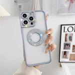 For iPhone 14 Electroplated Diamond Phone Case(Sierra Blue)