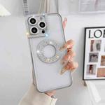 For iPhone 14 Plus Electroplated Diamond Phone Case(Silver)