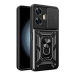For Realme C55 4G Sliding Camera Cover Design TPU+PC Phone Case(Black)