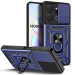 For Honor X7a 5G Sliding Camera Cover Design TPU+PC Phone Case(Blue)