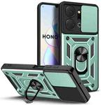 For Honor X7a 5G Sliding Camera Cover Design TPU+PC Phone Case(Green)