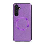 For Samsung Galaxy A54 CD Texture Magsafe Magnetic Suction Phone Case(Purple)