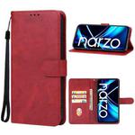 For Realme narzo N55 Leather Phone Case(Red)