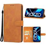 For Realme narzo N55 Leather Phone Case(Brown)