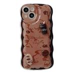 For iPhone 14 Pro Max Wave 3D Chocolate Phone Case