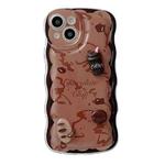 For iPhone 14 Plus Wave 3D Chocolate Phone Case