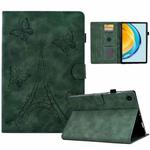 For Huawei Matepad SE 10.4 2022 Tower Embossed Leather Tablet Case(Green)