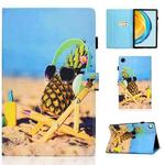 For Huawei Matepad SE 10.4 2022 Colored Drawing Stitching Flip Leather Tablet Case(Pineapple)