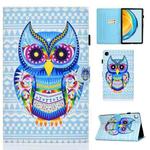 For Huawei Matepad SE 10.4 2022 Colored Drawing Stitching Flip Leather Tablet Case(Colored Owl)