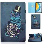 For Huawei Matepad SE 10.4 2022 Colored Drawing Stitching Flip Leather Tablet Case(Owl)