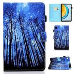 For Huawei Matepad SE 10.4 2022 Colored Drawing Stitching Flip Leather Tablet Case(Forest)