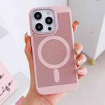 For iPhone 14 Plus Grid Cooling MagSafe Magnetic Phone Case(Pink)