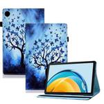 For Huawei Matepad SE 10.4 2022 Colored Drawing Stitching Elastic Band Leather Tablet Case(Butterfly Tree)