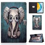 For Huawei Matepad SE 10.4 2022 Electric Pressed Colored Drawing Leather Tablet Case(Elephant)