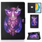 For Huawei Matepad SE 10.4 2022 Electric Pressed Colored Drawing Leather Tablet Case(Owl)