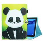 For Huawei MediaPad M5 lite Coloured Drawing Horizontal Flip Leather Case with Holder & Card Slot & Sleep / Wake-up Function(Panda)