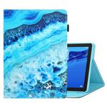 For Huawei MediaPad M5 lite Coloured Drawing Horizontal Flip Leather Case with Holder & Card Slot & Sleep / Wake-up Function(Blue Marble)