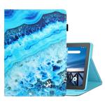 For Lenovo Tab M10 TB-X605F / X505 Coloured Drawing Horizontal Flip Leather Case with Holder & Card Slot(Blue Marble)