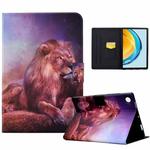 For Huawei Matepad SE 10.4 2022 Electric Pressed Colored Drawing Leather Tablet Case(Lion King)