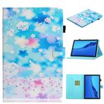 For Huawei MediaPad M5 lite Coloured Drawing Horizontal Flip Leather Case with Holder & Card Slot & Sleep / Wake-up Function(Petal Rain)