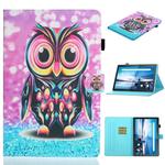 For Lenovo Tab M10 TB-X605F / X505 Coloured Drawing Horizontal Flip Leather Case with Holder & Card Slot(Owl)