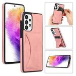 For Samsung Galaxy A33 5G Ultra-thin Shockproof Phone Protective Case with Holder(Rose Gold)