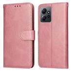 For Xiaomi Redmi Note 12 4G Global Classic Calf Texture Flip Leather Phone Case(Rose Gold)