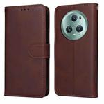 For Honor Magic5 Pro Classic Calf Texture Flip Leather Phone Case(Brown)